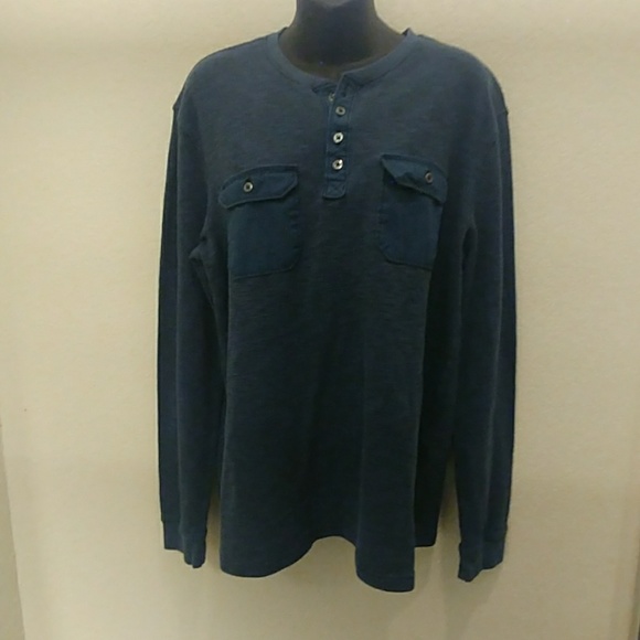 Rock & Republic Microstriped Henley Top - Picture 4 of 8